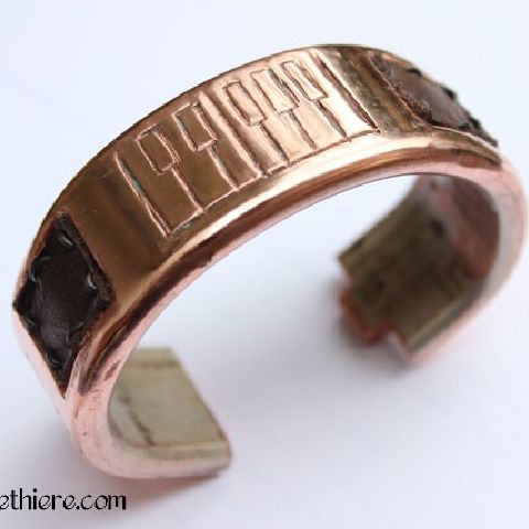 Untitled forged copper bracelet