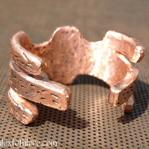 Untitled forged copper bracelet