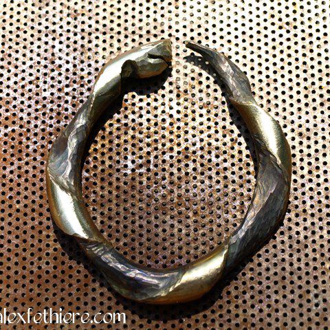 Untitled forged copper bracelet
