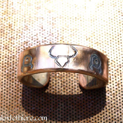 Untitled forged copper bracelet
